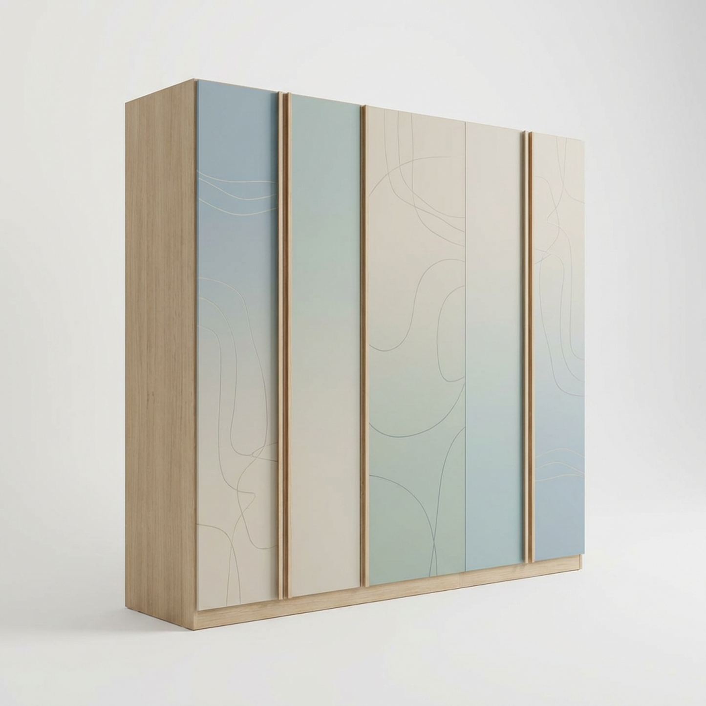 Modern 4-Door Wardrobe