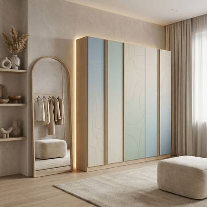 Modern 4-Door Wardrobe