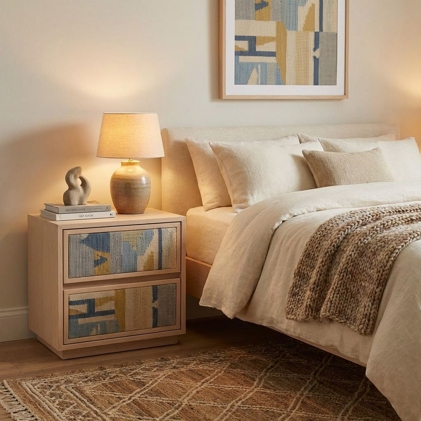 Modern 2-Drawer Nightstand