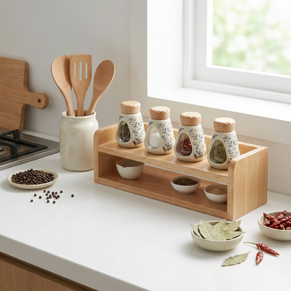 Hand-Painted Ceramic Spice Jar