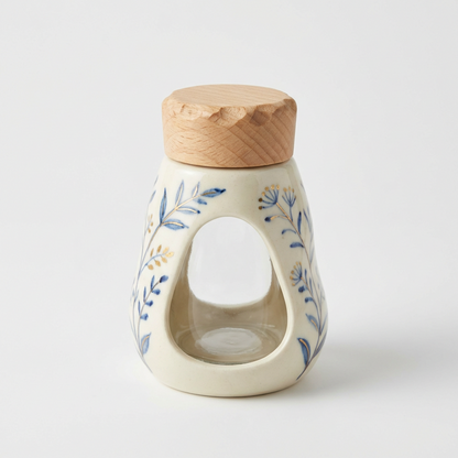 Hand-Painted Ceramic Spice Jar