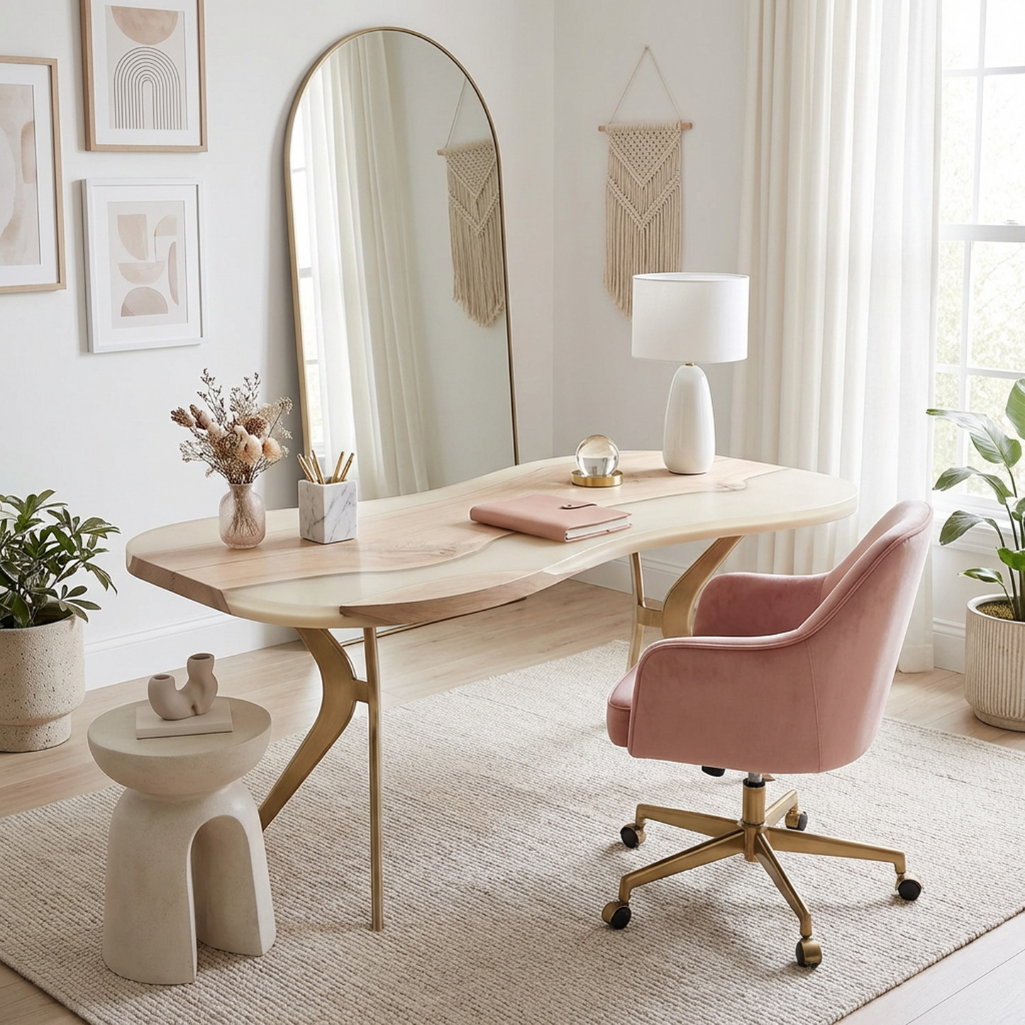 Organic-Shaped Dining Table
