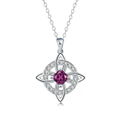 🔥LAST DAY SALE 49% OFF-Mystical Birthstone Witches Knot Necklace – Natural Crystal🔮💞Protect Your Loved Ones