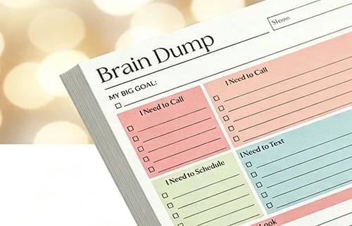 🔥 Brain Dump Planner Pad – Clear Your Mind, Organize Your Day & Focus on What Matters