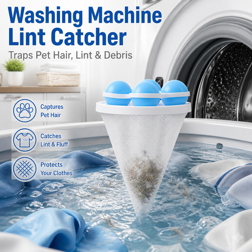 ✨3 Pack Washing Machine Filter Bag - Captures Pet Hair. Prevents Tangles. Reusable 🧼🐾