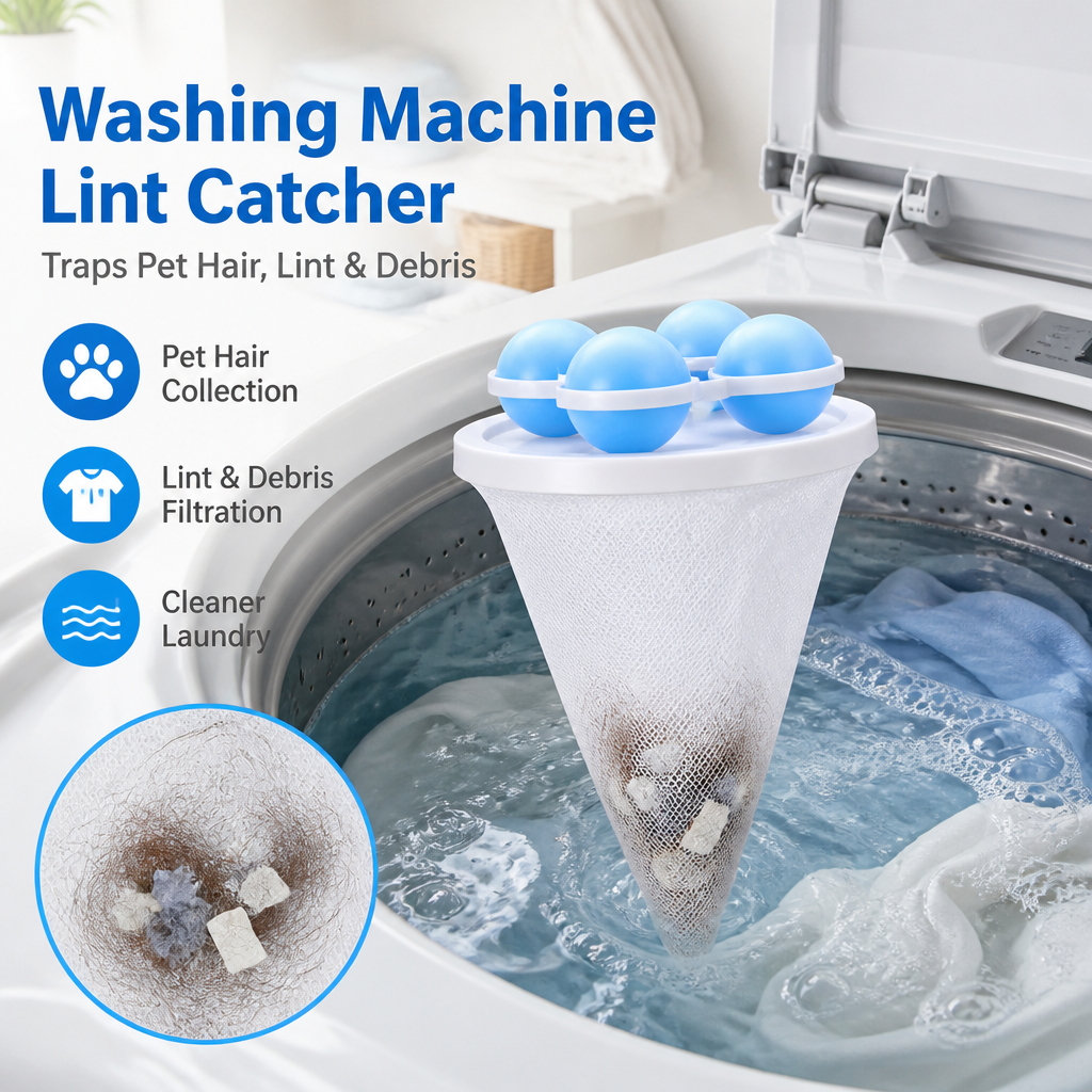 ✨3 Pack Washing Machine Filter Bag - Captures Pet Hair. Prevents Tangles. Reusable 🧼🐾