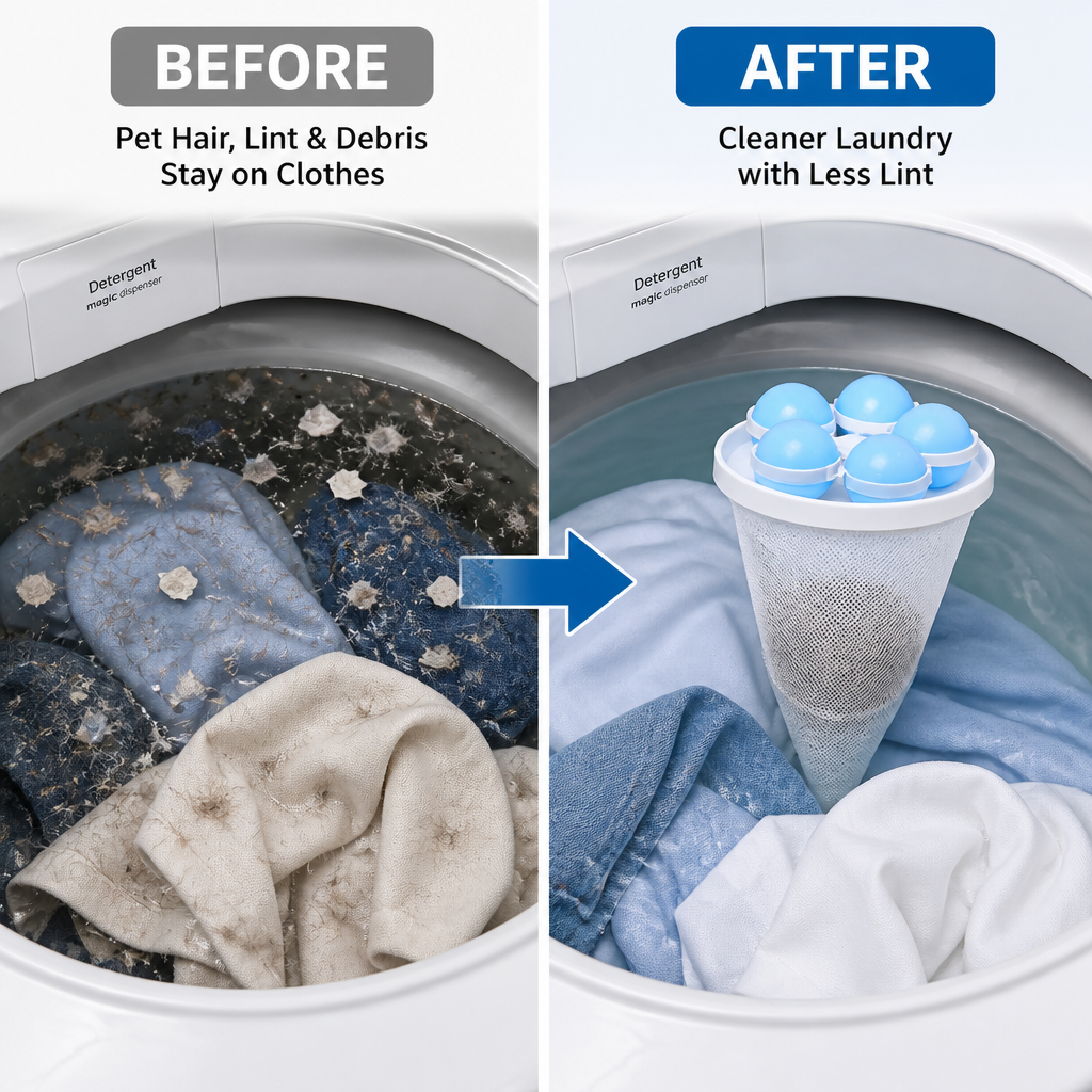 ✨3 Pack Washing Machine Filter Bag - Captures Pet Hair. Prevents Tangles. Reusable 🧼🐾