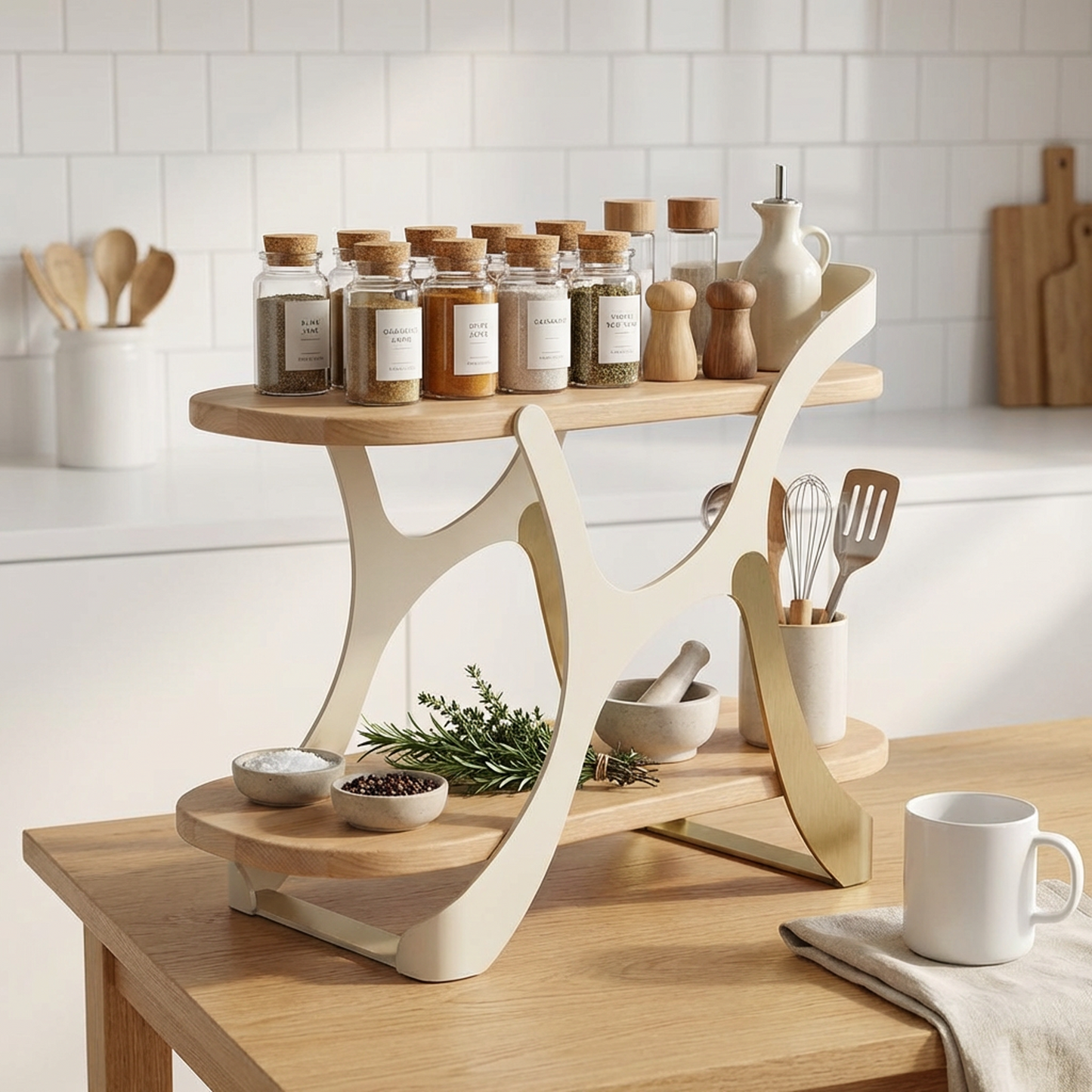 Modern Two-Tier Side Table