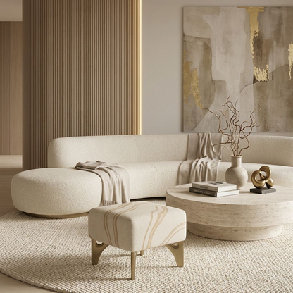 Modern Upholstered Accent Ottoman