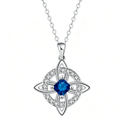 🔥LAST DAY SALE 49% OFF-Mystical Birthstone Witches Knot Necklace – Natural Crystal🔮💞Protect Your Loved Ones
