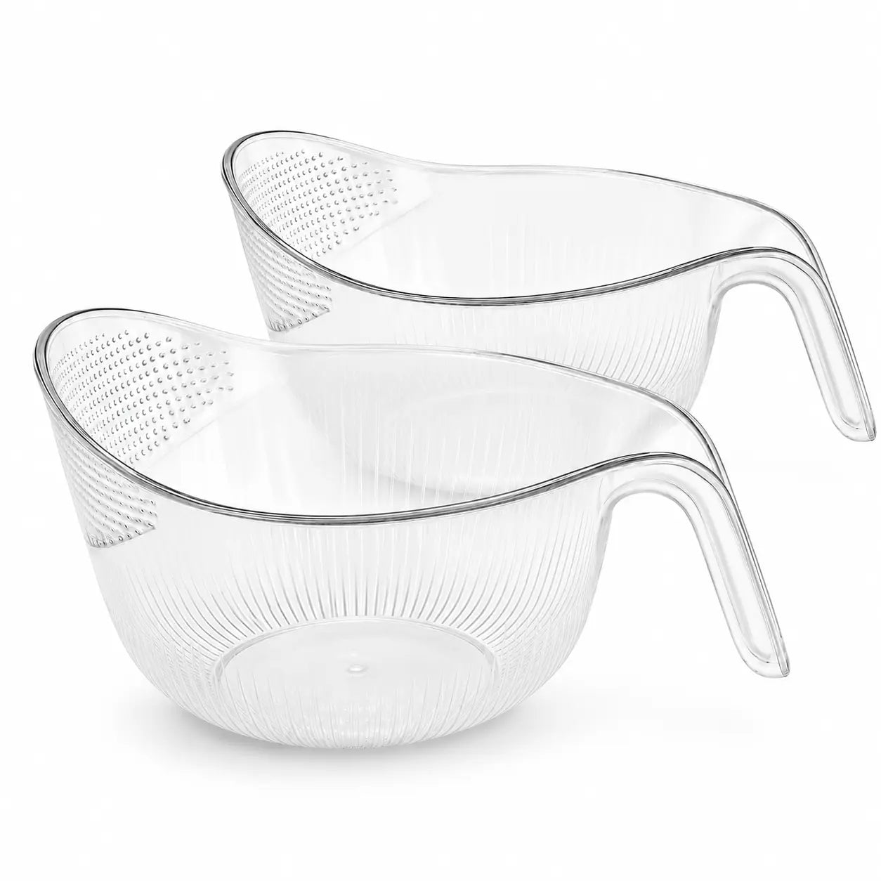 Multi-Functional Rice Strainer with Handle. BPA-Free Kitchen Colander