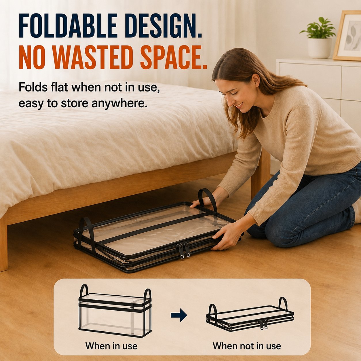 🔥Last Day 49% OFF📦Portable Large Heavy-Duty Thick Plastic Clear Storage Box with Hinged Lid | Home. Travel & Camping