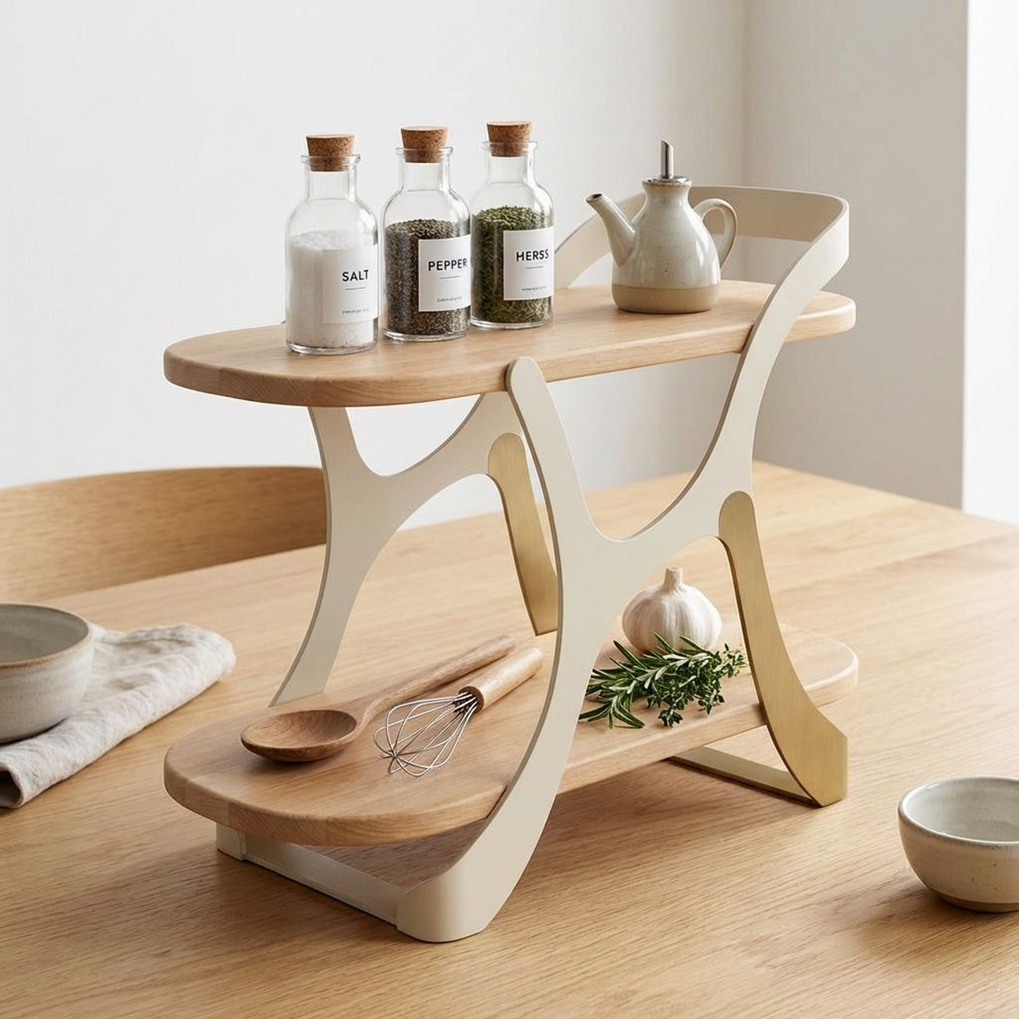 Modern Two-Tier Side Table
