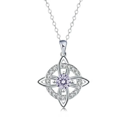 🔥LAST DAY SALE 49% OFF-Mystical Birthstone Witches Knot Necklace – Natural Crystal🔮💞Protect Your Loved Ones