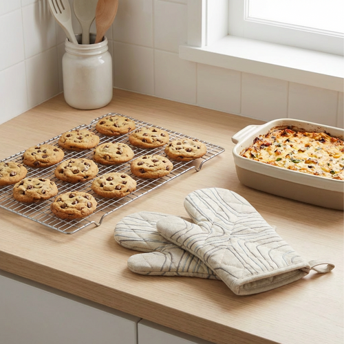 Modern Quilted Oven Mitt
