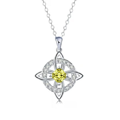 🔥LAST DAY SALE 49% OFF-Mystical Birthstone Witches Knot Necklace – Natural Crystal🔮💞Protect Your Loved Ones
