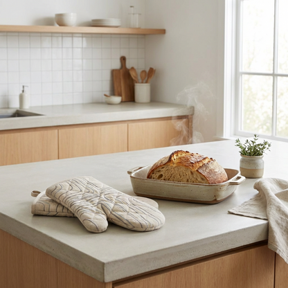 Modern Quilted Oven Mitt