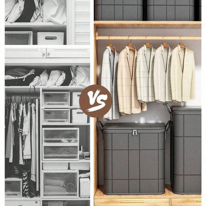 Large Foldable Storage Bag with Zipper Lid & Handles – Closet Organizer for Clothes, Blankets, Toys & Moving