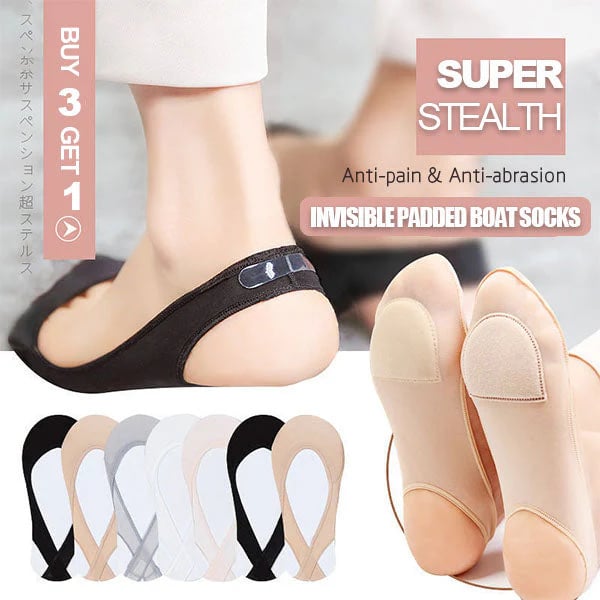 👣2026 New arrival 50% OFF! ☀️Invisible Padded Boat Socks-BUY 5 GET 1 FREE