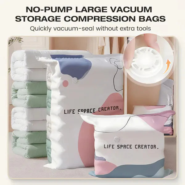 📦 Large-Capacity Vacuum Bags – No Pump Needed! 💨✨