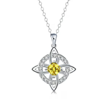 🔥LAST DAY SALE 49% OFF-Mystical Birthstone Witches Knot Necklace – Natural Crystal🔮💞Protect Your Loved Ones