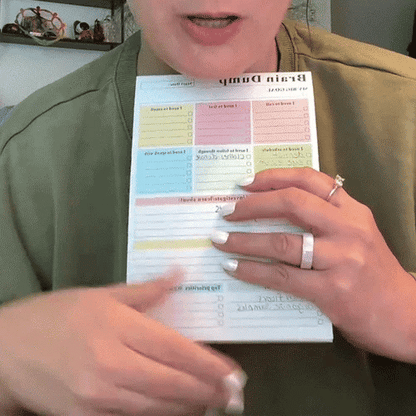 🔥 Brain Dump Planner Pad – Clear Your Mind, Organize Your Day & Focus on What Matters
