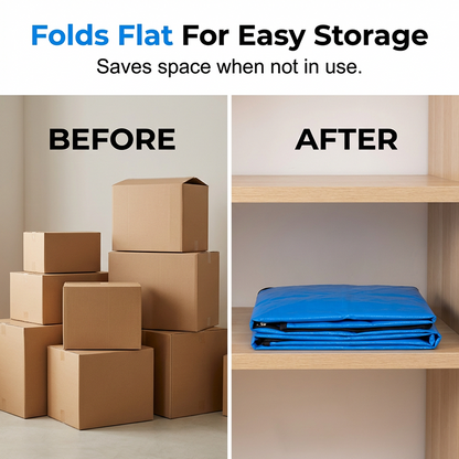📦 50% OFF NOW! 🧳 Collapsible Storage and Moving Bag – Heavy-duty handles & zippered closure – Folds flat. perfect for moving. travel or closet organization – reusable & easy to clean 🏠